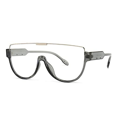 Image of Oversized Sunglasses Women Men Luxury Big Frame Mask Glasses Goggle Flat Top Clear Eye Protection Glasses Shade UV400