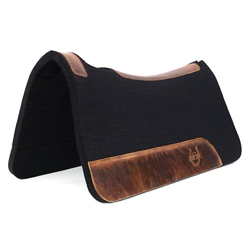 BLACK HOOF Merino Wool Felt Contoured Saddle Pad for Horses - 31