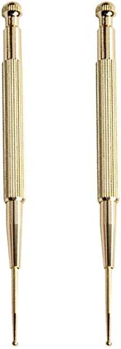 WLKQ 2pcs Copper Ear Body Point Probes Spring Loaded Retractable Acupuncture Pens - Ear Acupuncture Point Probe with Built-in Body Stimulator Acupressure Pen