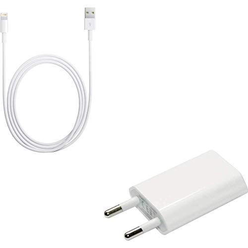 Carregador Completo H-MASTON Fonte + Cabo USB compatível para iPhone 5, 5S ,6,6s,7