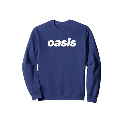 Oasis – White Logo On Navy Sweatshirt