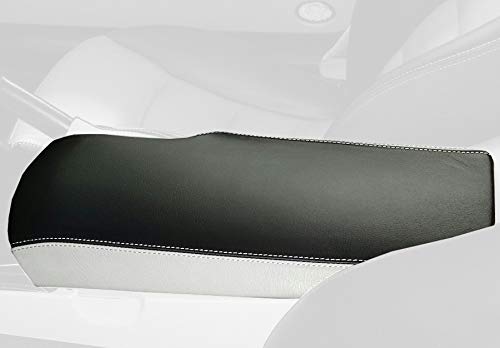 RedlineGoods armrest Cover Compatible with Chevrolet Corvette C6 2005-13. Tailor Made - not Universal. Genuine top-Grade Italian Black Suede (Alcantara) with Red Thread