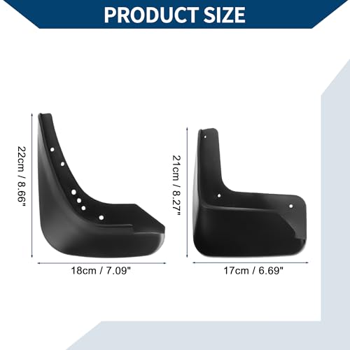 Image of Mud Flaps Splash Guards W /Mount Accessories for Citroen C-Quatre(Saloon) 2009-2011 Front Rear Mud Guards 1 Set
