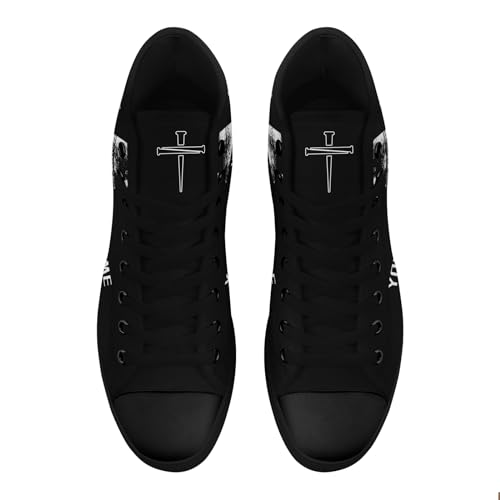 Customizable Jesus Shoes, Personalized Christian High Top Canvas Sneakers, Faith Inspired Walking Shoes for Men & Women2