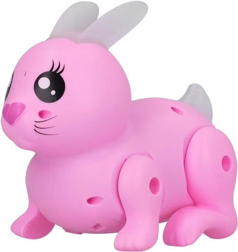 VGRASSP Walking Rabbit Figure Cute Pet Electronic Toy with Light and Sound, Eye Catching Moves - Bouncing Action Battery Operated Toy (Not Included) - Color and Design As Per Stock