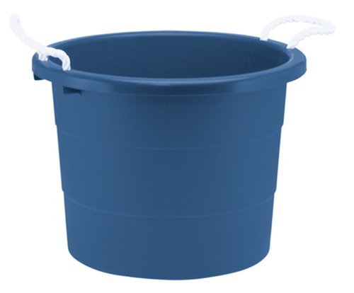 United Solutions TU0014 Nineteen Gallon Blue Rope Handle Tub-19 Gallon/71.9L Rough and Rugged Tub Featuring Rope Handles in Blue by United Solutions