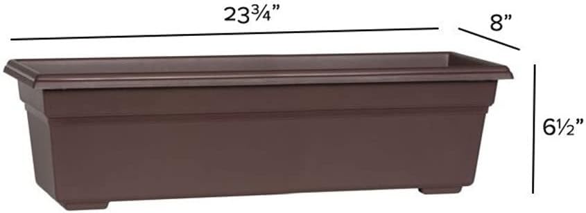 24" Arch Tapered Window Box - with Brown Vinyl Liner