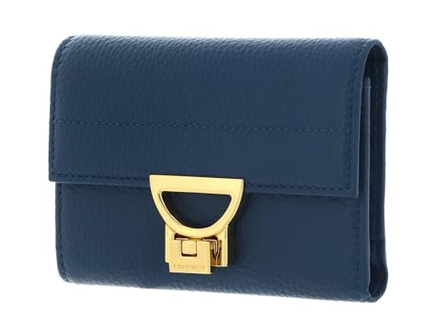 Porte-monnaie Coccinelle Arlettis portefeuille cuir bleu pétrole femme