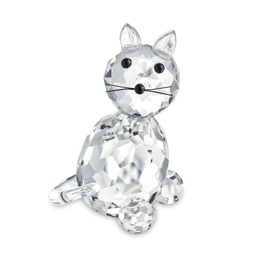H&D Kristall-Tiere, Sammlerstück, Glas-Katze, Briefbeschwerer, Tischdekoration