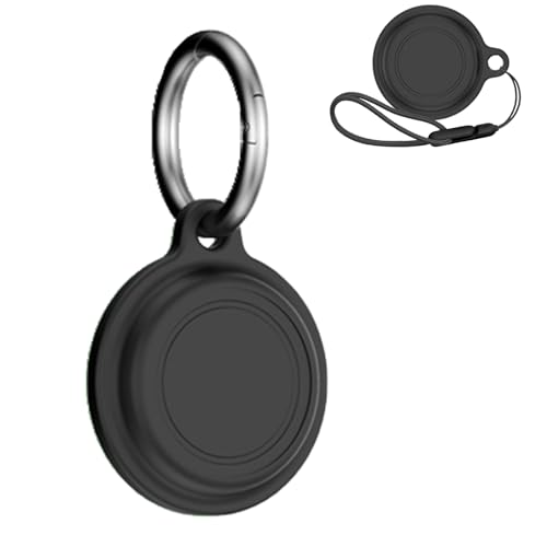 NOUKAJU Case for Motorola Moto tag, Silicone Protective Cover(with Round Buckle + Lanyard) Drop-Proof,Scratch-Proof,Dust-Proof,Protective Case for Moto tag(Black)