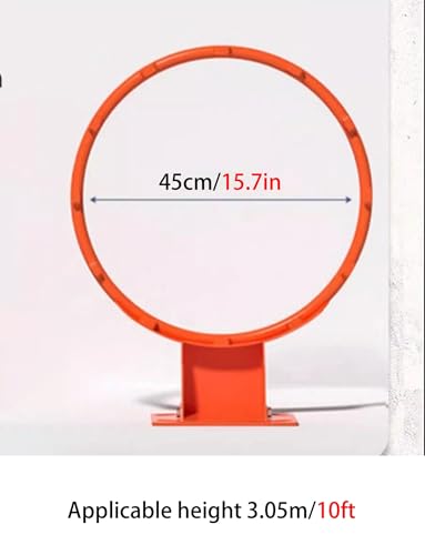 Aro de baloncesto de pared resistente de acero portátil para interiores y exteriores 2