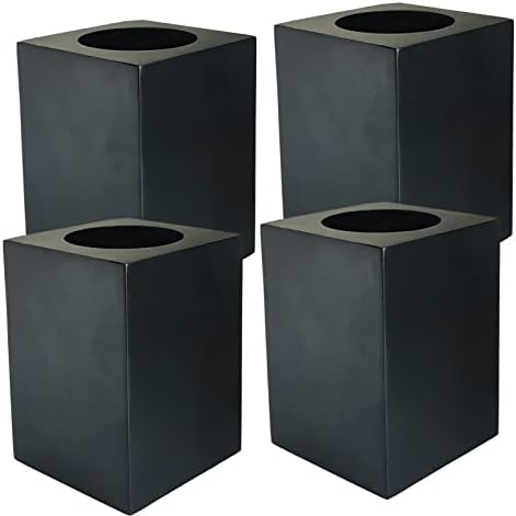 Kasiden Wood Bed Risers, Furniture Risers-Heights 4.5 Inch Heavy Duty Risers for Sofa, Table, Couch Chair, Supports up to 6,000 lbs,(Set of 4 Riser Black)