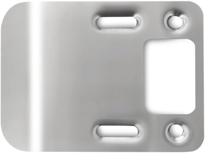 316 Stainless Steel Extended Lip Strike Plate (2 Pack) - 3"x2-1/4" Door Strike Plate Extender for Interior