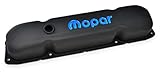 ProFormValve Cover, Tall, Baffled, Breather Hole, Steel, Black Crinkle, Mopar B/RB-Series, Pair