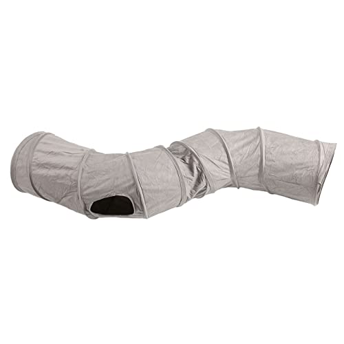 Túnel para gatos de gamuza premium con interior interactivo 4