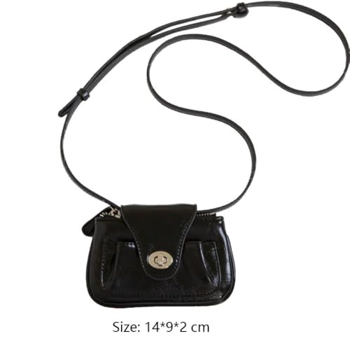 Underarm Handbag Crossbody Pu Leather Single Shoulder Bag Minimalist Solid Color Tote Bags Female(black)2