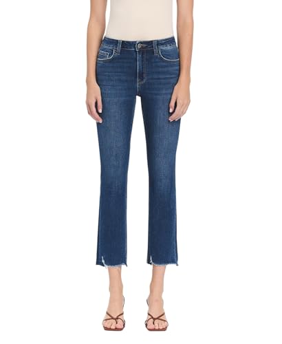 Flying Monkey High Rise Crop Slim Straight Jeans F5246