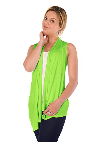 DFF Shop Women's Assymetrical Boyfriend Open Sleeveless Cardigan Vest (Size: S- 5X)2