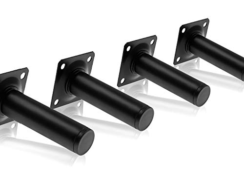 Seimneire DX210114 - 001 4Pcs Furniture Legs, Black Metal Support Foot Heavy Duty Replacement Legs thumb #4
