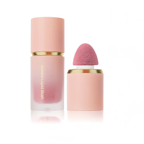 Melemando 7 Colors Highly Pigmented Liquid Blush, Built-in Sponge Tip
