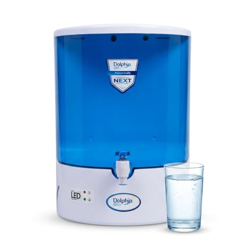Image of AQUA Dolphin Alkaline Copper RO Water Purifier | RO + LED UV + Zinc + Copper + TDS Controller | 9L Storage | White & Blue | Ideal for Home & Office | Up to 3000 TDS