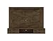 Manhattan Comfort Liberty Mid Century Modern Living Room Floating Wall Entertainment Center with Overhead Shelf, 70.86", Rustic Brown