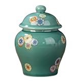 Tarro de jengibre Tarro de jengibre Frascos decorativos de cerámica chinaiserie para el florero de la oficina en casa Pocelain para la mesa Sala de estar Tarro del templo