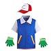 LAYSHOW Anime Trainer Costume Hoodie Jacket Shirt Gloves Hat Cosplay Sets