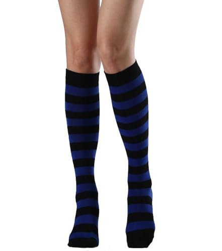 Image of Striped Knee High Socks for Women Outdoor Sport Athletic Stripe Casual Tube Socks