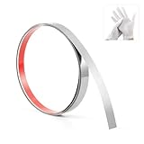 Bnell Flexible Molding & Wall Trim,Peel and Stick Trim Molding, Stainless Steel Metalized Mirror Like Design,Self Adhesive Molding Trim,(10Ft x 0.78inch, Silvery)