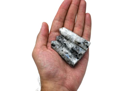 Image of Crystal Heaven Certified Rainbow Moonstone Crystal Tower Obelisk Point for Chakra, Healing and Balancing - AAA Grade Original Certified Gemstone Agate for Reiki Meditation Yoga Spiritual (2-3 Inches)