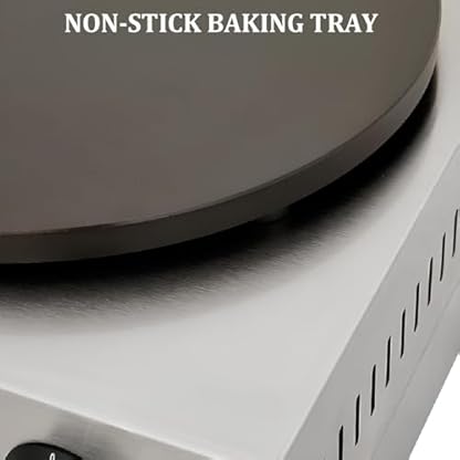 KJHYYPP Elektrischer Pfannkuchenbereiter – Französischer Crêpes-Maker, große 40 cm große, antihaftbeschichtete Kochplatte, einstellbare Temperaturregelung – Bild 4