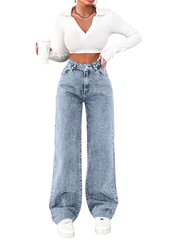 Image of Glossia Women Baggy Jeans || Women Jeans Pant || Baggy Jean's for Women's High Waist || Straight Jean's for Women's || Ladies Jean,s for Woman || Loose Jean,s for Woman Stylish (B0DSC97KXX)