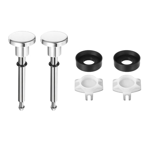 2 Set Tub Spout Diverter Repair Kit - Universal Bathroom Shower Bathtub Leaky Faucet Replacement Parts Includes 2 Diverter Valve Stems 2 Cup Seals and 2 Gates (Chrome Classic Style)