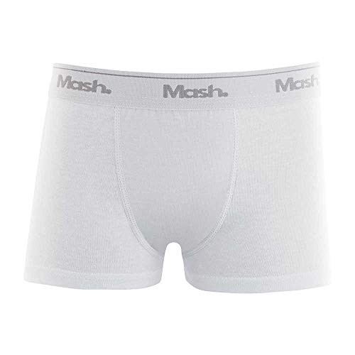 Mash Boxer Liso Infantil, Meninos, Branco, M