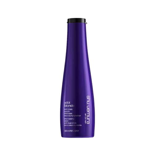 Shu Uemura, Champú Violeta Perfeccionador Yubi Blonde, Para cabello rubio decolorado/teñido, Sin silicona ni parabenos, Enriquecido con peonía blanca, 300 ml (El emabalaje puede variar)