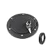 Front Brake Reservoir Fluid Tank Cover Motorcycle Fuel Tank Gas Cap Cover Door with Keys for Wrangler JK Unlimited 2007-2018