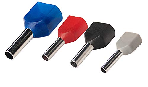 edi-tronic Twin Aderendhülsen isoliert 2x1,5mm² 100 St. TE-2x1,5mm² schwarz