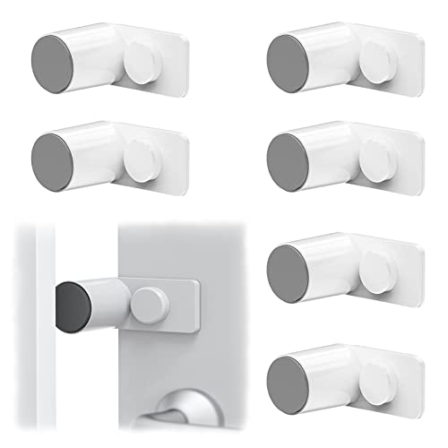 Qazuwa Protection Anti-Pincement pour Portes et Fenêtres, 6 Pcs Butoirs Porte pour la Sécurité Des Enfants Protection Doigt Enfant Securite la Sécurité Des Doigts Rotatif Avec Autocollant (Blanc)