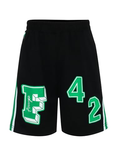 easyforever Kids Boys Sports Set Quick-dry T-shirt And Mesh Shorts With Letter Print For Football Basketball Training Green 13-14 Years 6