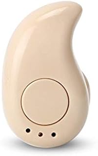 Earphone, Mini Wireless Bluetooth Earphone in Ear Sport With Mic Handsfree Headset Earbuds for All Phone (Color : Khaki)