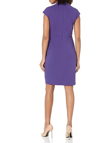 Image of Maggy London Women's Maggy London Women's Dresses Wrap Look Twist Detail Cap Sleeve Dress Career Office Workwear Event Guest of