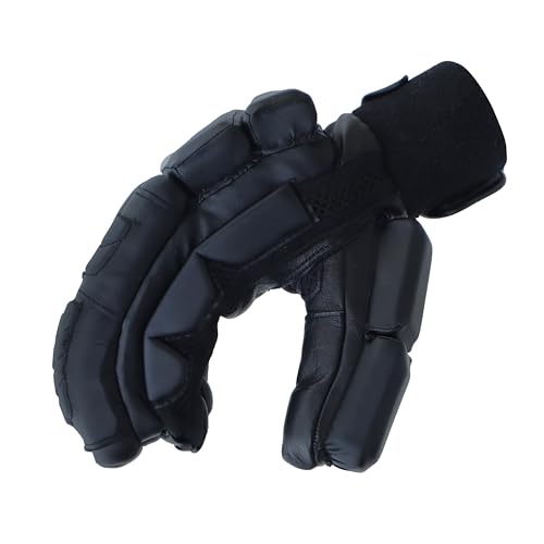 Image of WHITEDOT Sports Winged Cricket Batting Gloves||Suitable for Mens|Adult|Large Right Hand||Black, Leather