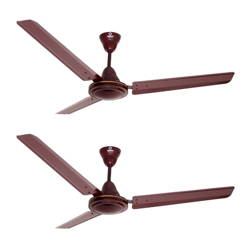 Image of Omen Changing Lives 1200mm Aeroclassic Ceiling Fan | BEE Star Rated| Decorative Design with Elegant Looks | High Air Delivery & Outstanding Performance | 2-Year Warranty | Pack of 2 (Brown)
