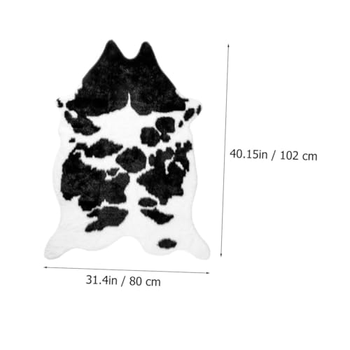 Tapis de sol imitation peau de vache petit taille en peluche douce