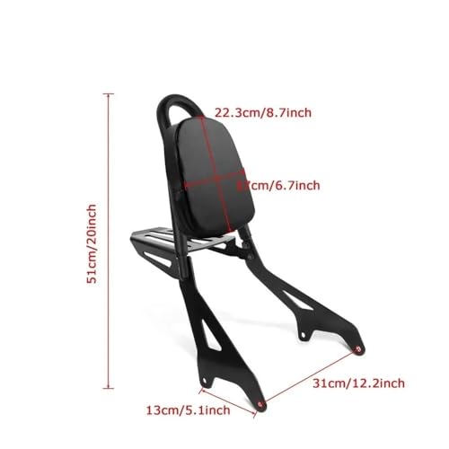 Dossier moto avec porte-bagages robuste pour Star XVS950 et Bolt - 5