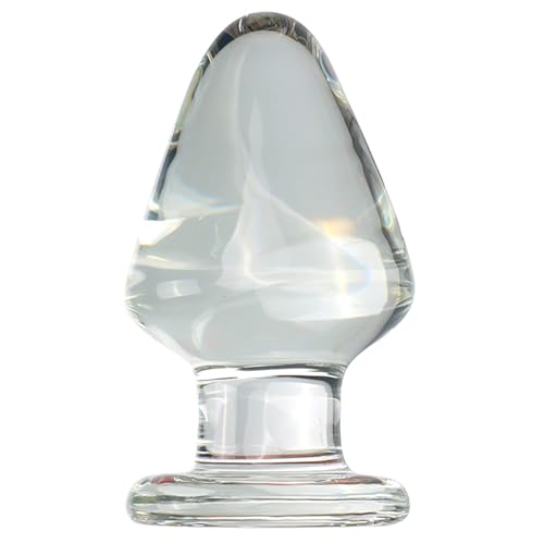 Love69Toys Kristall Glas Analplugs Analdildo 6CM Klar Glasdildo Anal ButtPlug Klassische Dildos Analdildo Analspielzeuge Sexspielzeug für Männer, Frauen, Paare (EY22-B)