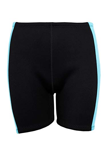 Two Bare Feet Women's 3mm Harmony Wetsuit Shorts - Neoprene Swim, Surf & Paddleboard Shorts for Diving & Watersports - Lightweight & Flexible Fit (Black/Mint, XXL) — image 1