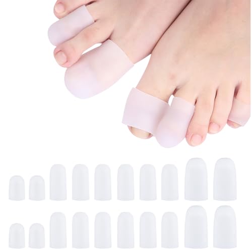 20 Piezas Protector Dedos Pie, Protector Dedos Pies Silicona, Protector Dedo Gordo Pie, Punteras de Silicona para Dedo Gordo, para Callos, Ampollas, Callos y Uñas Encarnadas