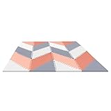 Diseño actual y moderno Skip Hop Playspot - Alfombra, color gris/melocotón